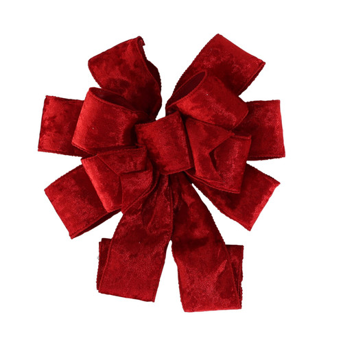 Red Velvet Ready-Made Bow (29 x 72cm)