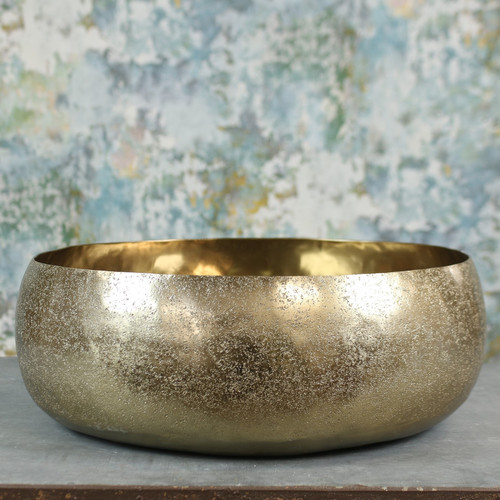 Mayfair Bowl Large Gold 14cm H x 39cm Dia