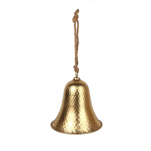 Gold Embossed Metal Hanging Bell (24cm)