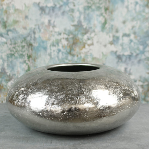 Mayfair Pebble Extra Large Silver 17cm H x 40cm Dia