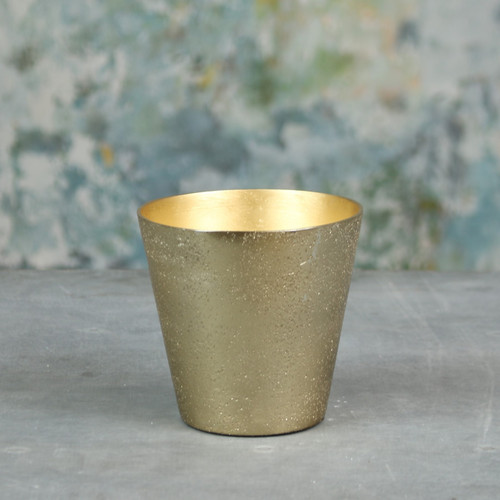 Mayfair Long Tom Small Gold10cm H x 10cm Dia