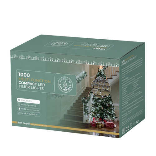 Cool White LED String Lights Twinkle Effect (1000 Lights) (22.5m L)