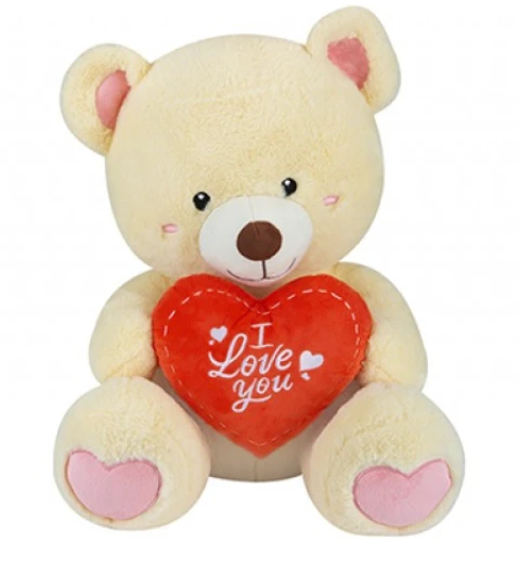 Cream Bernie Bear with Heart (43cm)
