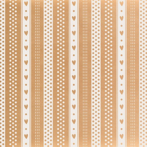 Natural Fancy Free Hearts Kraft Paper (50cm x 100m)