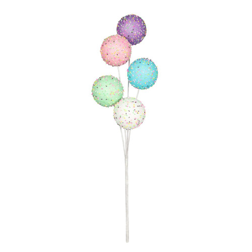Pick - Candyland Glittered 5 Ball Spray - Multicolour (61cm)