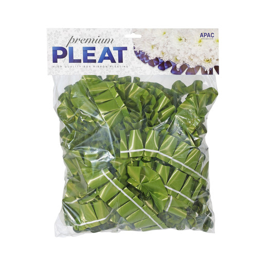 Moss - 50mm Premium Pleat Ribbon 10m