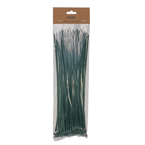 30cm Dark Green Cable Ties Pack of 100