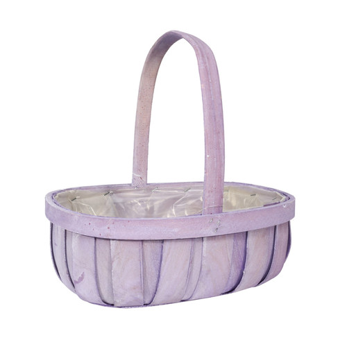 Softwood Trug with Handle - Lilac