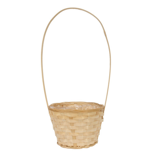 Calgary Bamboo Natural Pot Mum Basket with Handle