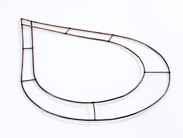 Flat Copper Wire Wreath Frames - Teardrops 10" (45.7cm)
