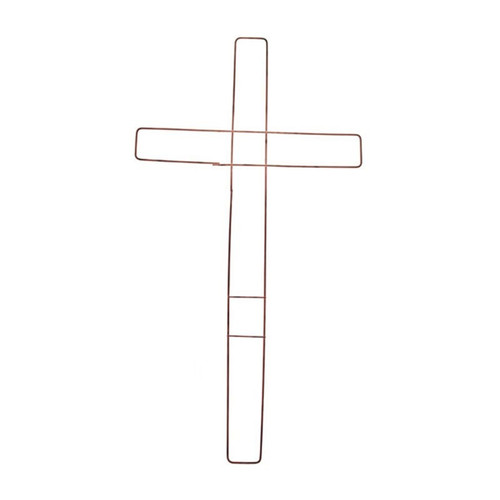 Flat Copper Wire Wreath Frames - Crosses 21" (53.3cm)