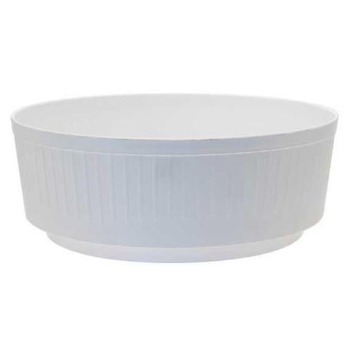White Plastic Bulb Bowl 21cm