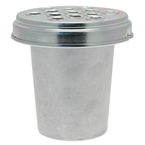 5.5" Silver Grave Vase Container/Insert