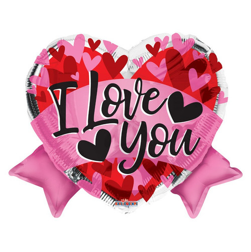 Foil Balloon - ECO ONE I Love You Banner Heart (18"/45cm)