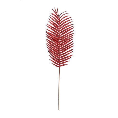 Palm Leaf - Red Glitter - 70cm