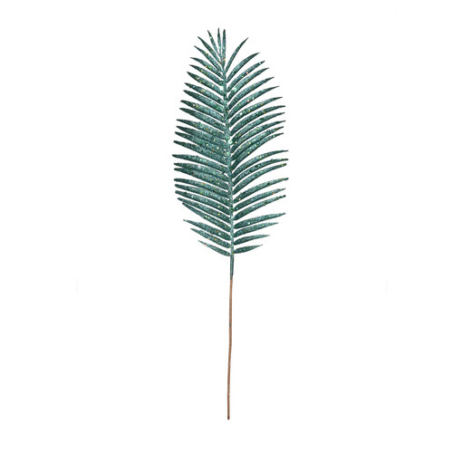 Palm Leaf - Peacock Glitter - 70cm