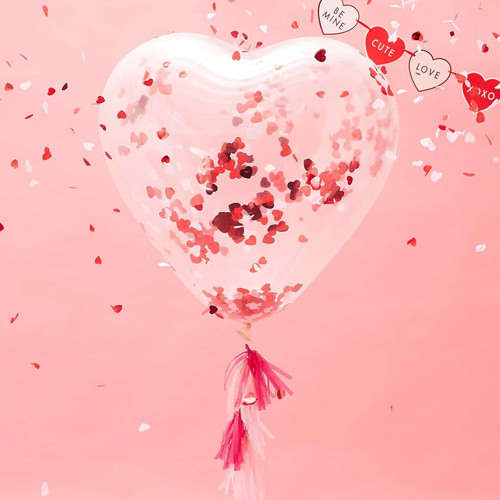 Balloon Kit - Confetti Heart Balloon 91.5cm (36")