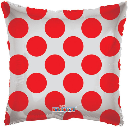 Clear View Balloon - Spotty Circles Pillow Red (18"/45cm)