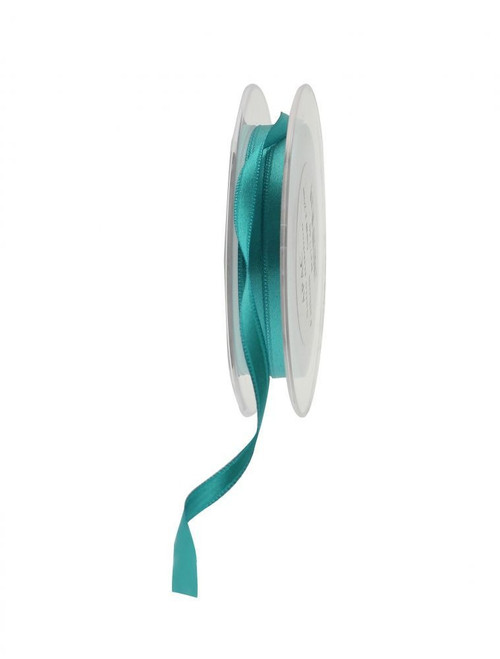 6mm Satin Double Faced Ribbon - Teal Green