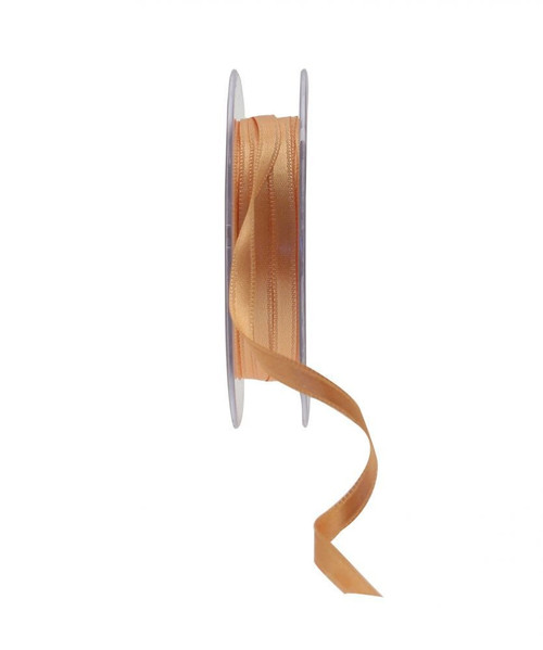 6mm Satin Double Faced Ribbon - Light Orange