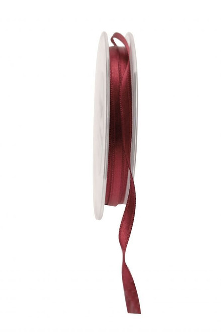 6mm Satin Double Faced Ribbon - Red Burgundy