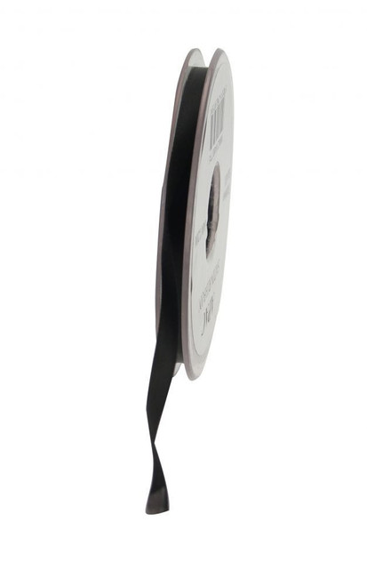 6mm Satin Double Faced Ribbon - Black