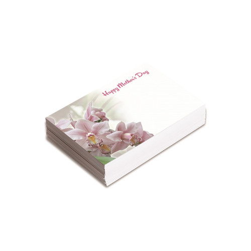 Flat Message Cards - Happy Mother's Day Pale Pink Orchid