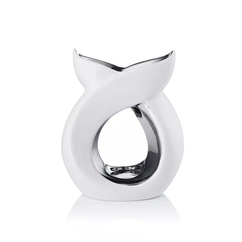 Wax Melt Burner by Ava May - White Ceramic Cross Over