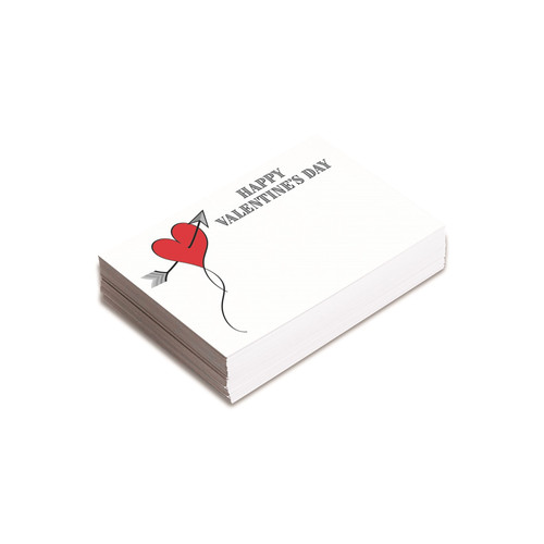 Flat Message Cards - Happy Valentine's Day Heart & Arrow