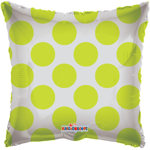 Clear View Balloon - Spotty Circles Pillow Lime Green (18"/45cm)