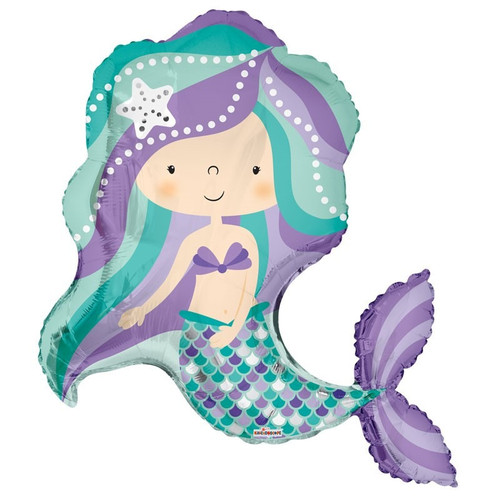 Foil Balloon (Large Shape) - Mermaid (36")