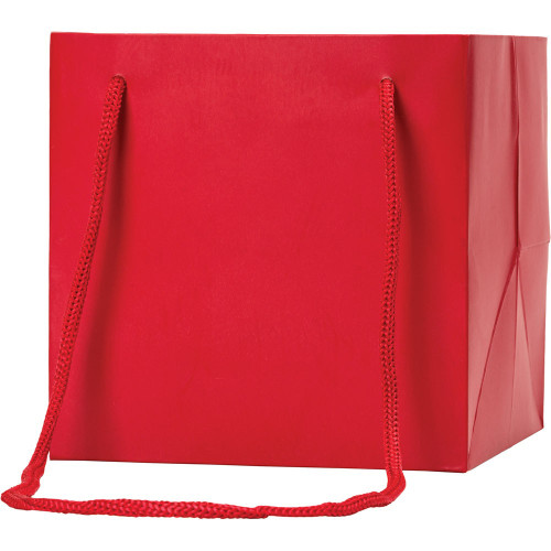 Hand Tie Gift Bag (Cube) - Red (17cm)
