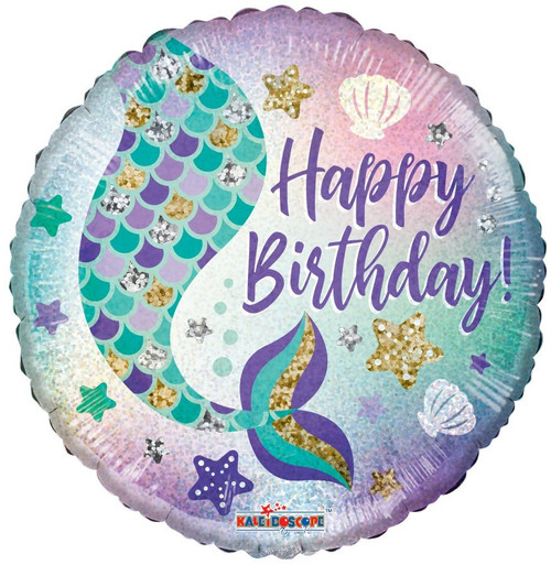 18" Happy Birthday Mermaid Balloon