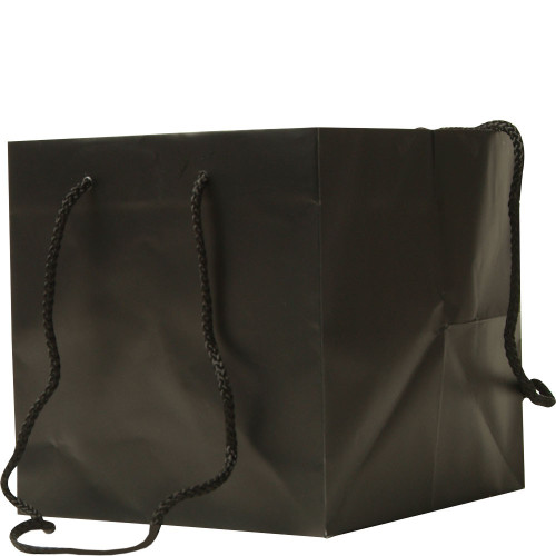 Hand Tie Gift Bag (Cube) - Black (17cm)