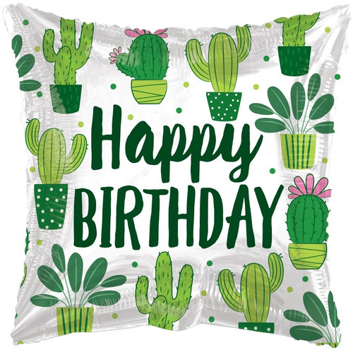 Foil Balloon - ECO ONE Birthday Cactus Pillow (18"/45cm)