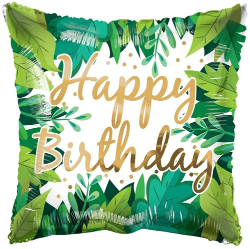 Foil Balloon - ECO ONE Birthday Foliage Pillow (18"/45cm)