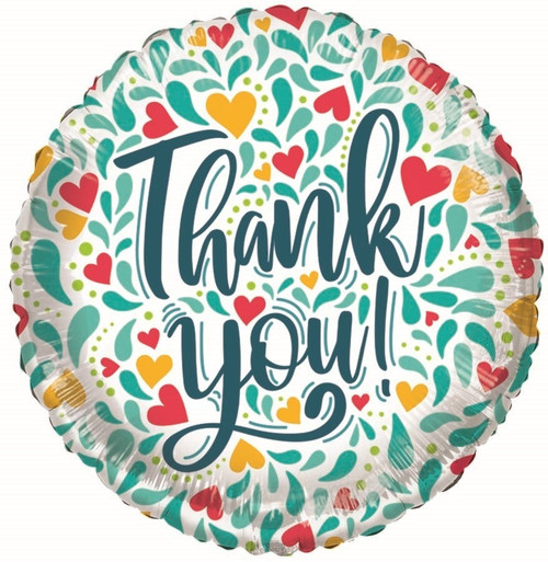 18" ECO Thank You Patterned Balloon