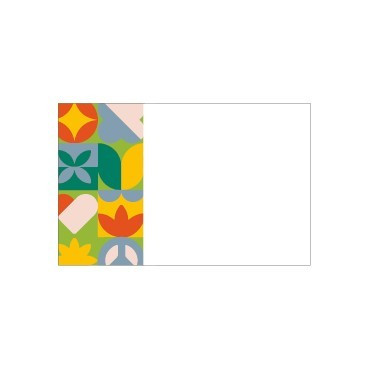 Flat Message Cards - Floral Graphics
