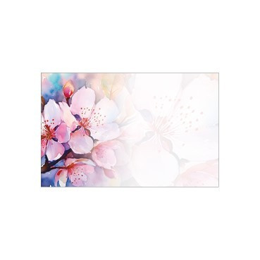 Flat Message Cards - Pink Blossom Painting