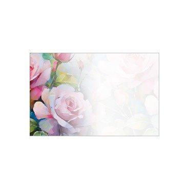 Flat Message Cards - Pastel Pink Rose Painting