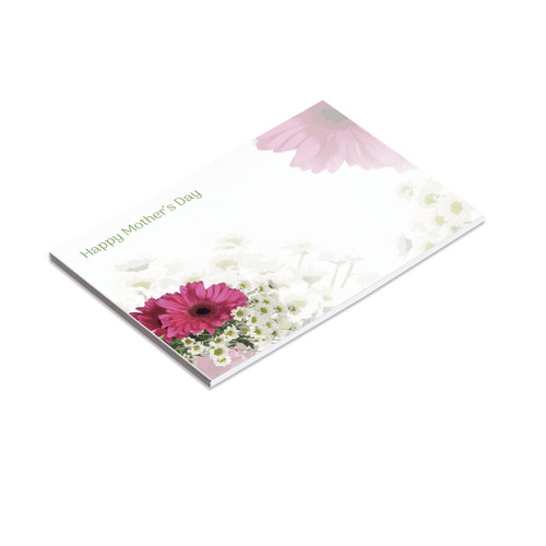 Flat Message Cards (Large) - Happy Mother's Day Pink Gerbera & Daisies