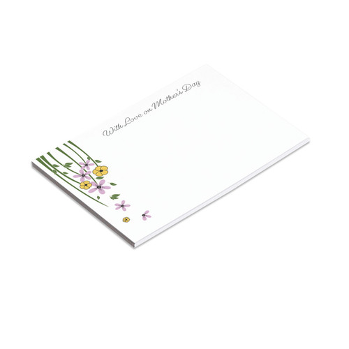 Flat Message Cards (Large) - With Love on Mother's Day Trailing Flowers