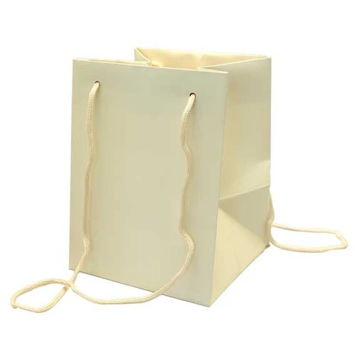 Hand Tie Gift Bag (Tall) - Ivory