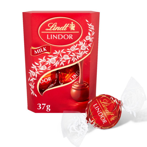 Chocolate - Lindt Lindor Milk Chocolate Truffles Treat Box (37g)