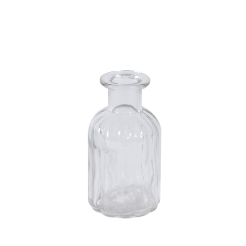 Bottle Glass Vase - Flora - Clear (10.5cm)