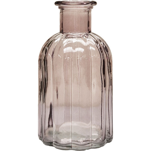 Bottle Glass Vase - Flora - Grey (10.5cm)