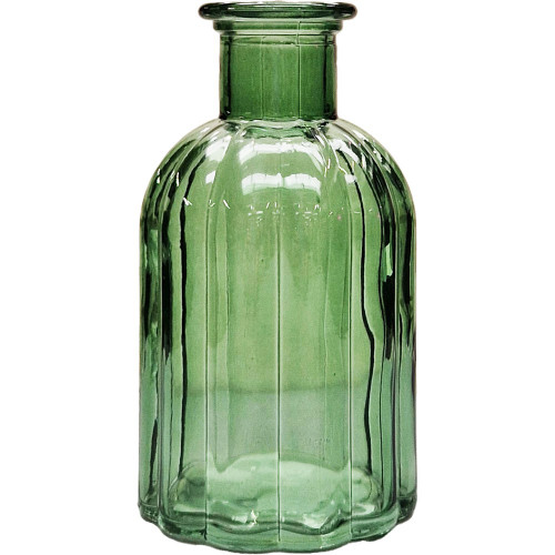 Bottle Glass Vase - Flora - Green (10.5cm)