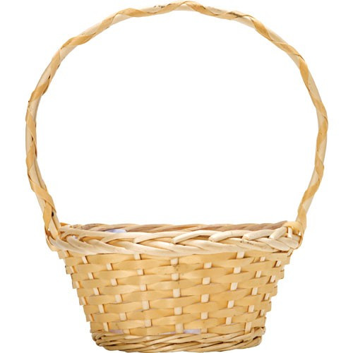 Sun Bleached Wicker Basket - Round (19cm Dia)