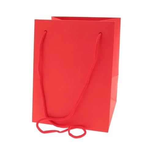Hand Tie Gift Bag (Tall) - Red (19cm x 25cm)