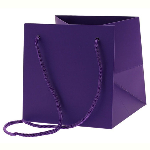 Hand Tie Gift Bag (Cube) - Purple (17cm x 17cm)